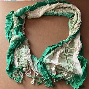 Green and White Scarf
